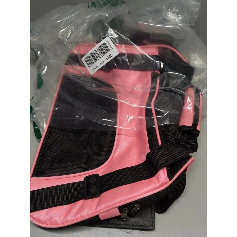 MuchL Pink Soft Sided Pet Carrier Airline Approved Small Cat Dog Travel Bag